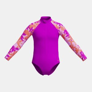 Calzoneta Speedo M/L niña rosada/flores magenta