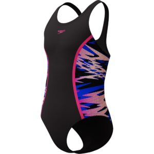 Calzoneta Speedo Endurance Pro HyperBoom Splice Muscleback niña negro/tonos rosados