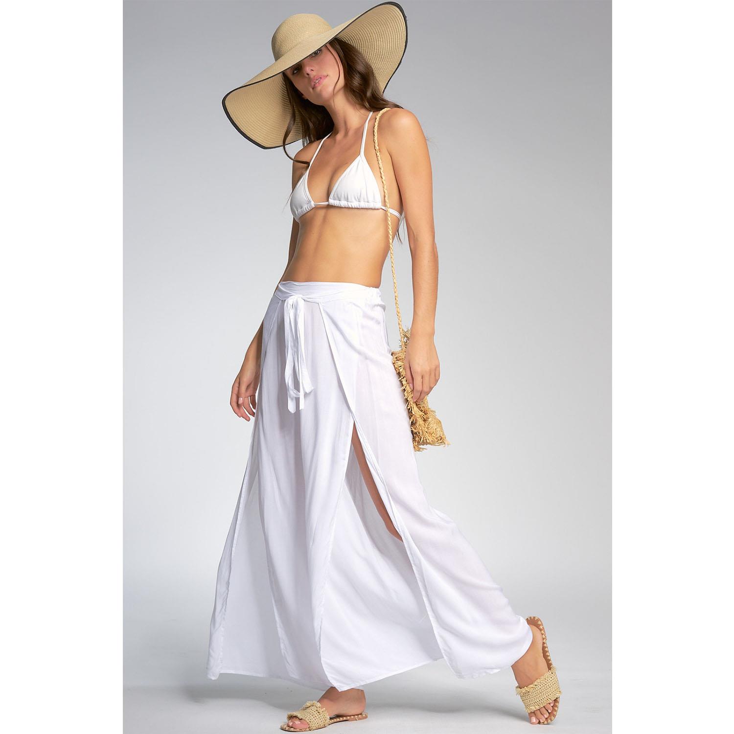 Pantalon Elan wrap leg blanco - Imagen 2