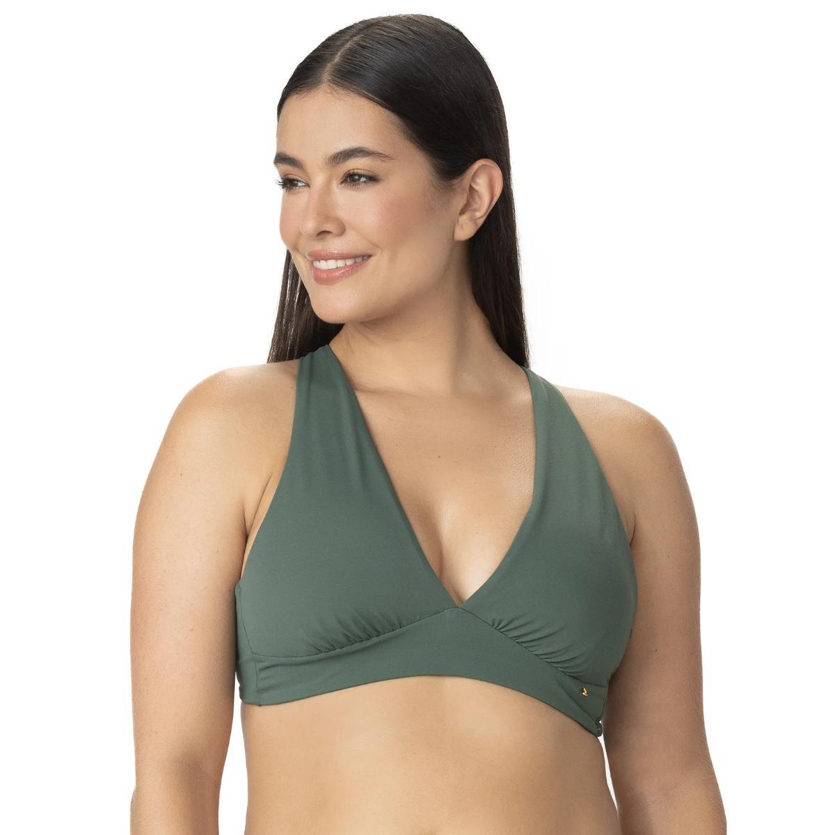 Top Garotas Acuafit triangulo verde oliva - Imagen 2