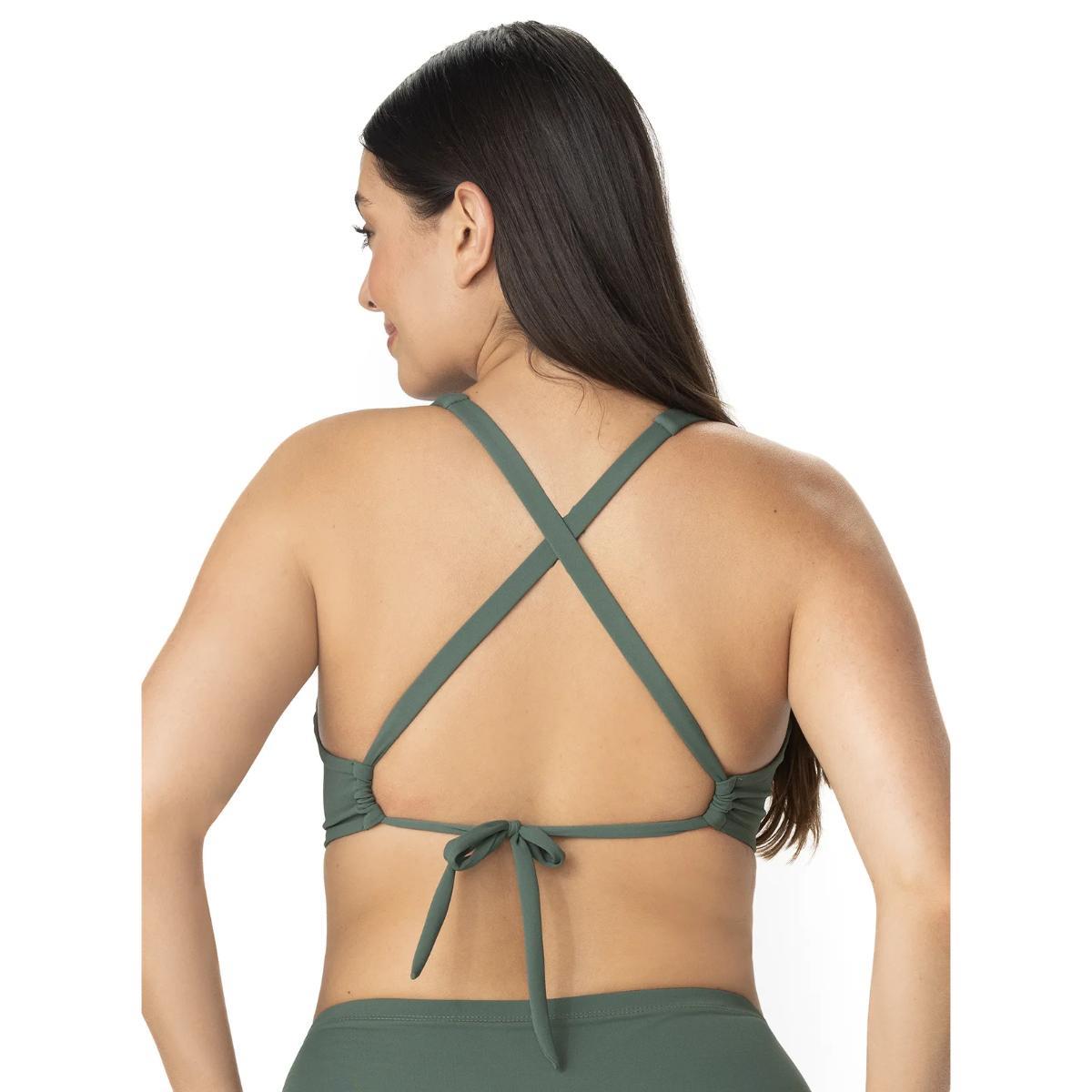 Top Garotas Acuafit triangulo verde oliva - Imagen 3