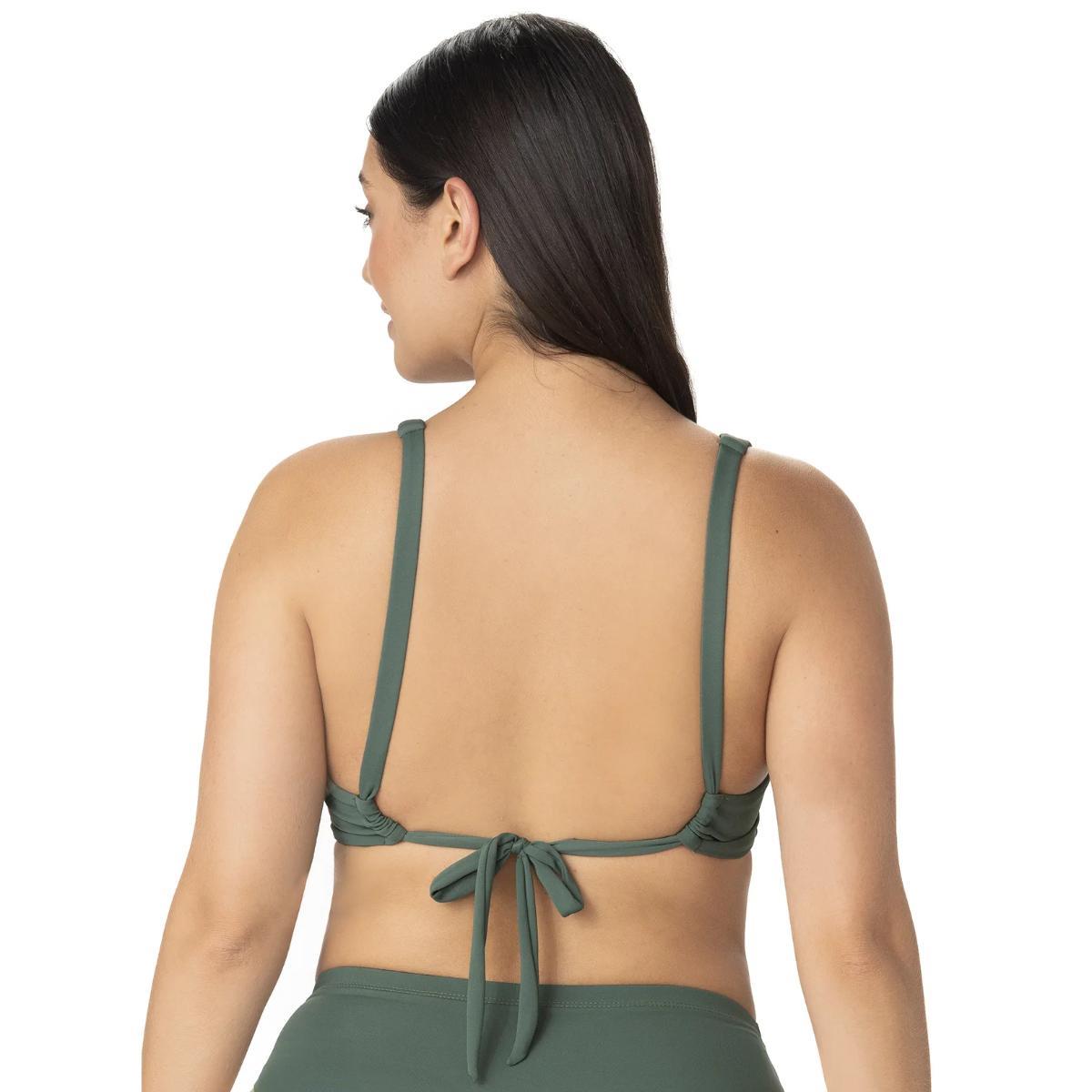 Top Garotas Acuafit triangulo verde oliva - Imagen 4