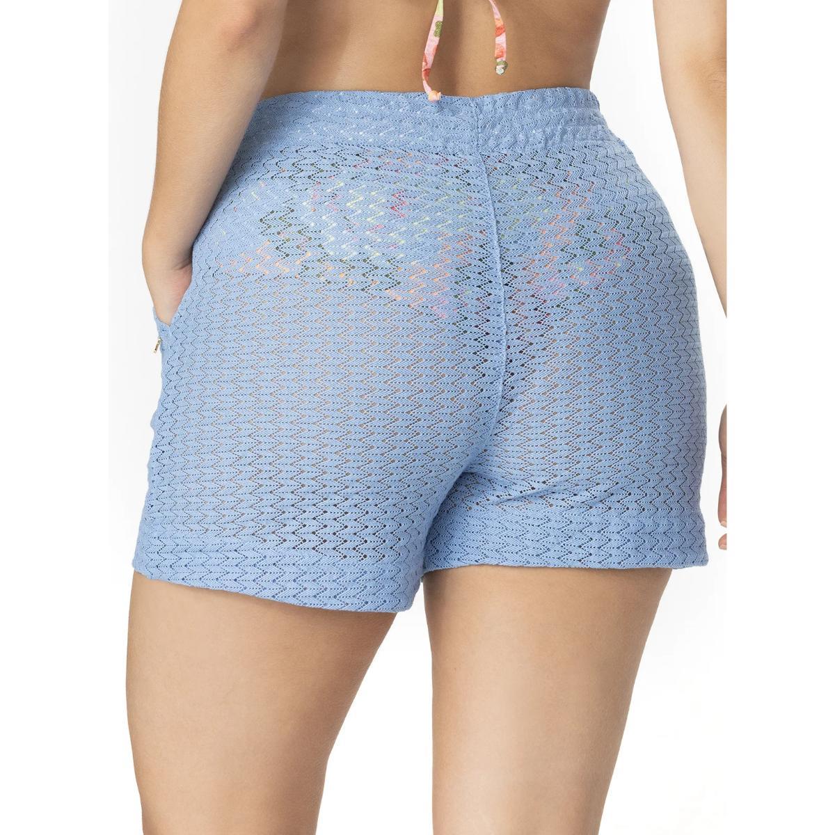 Short Garotas chevron celeste - Imagen 3
