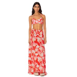 Falda larga Maaji ICON26 Floral Rush Aubrey