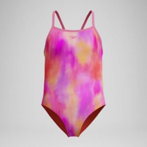 Calzoneta Speedo Print Thinstrap niña tonos rosados