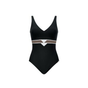 Calzoneta Sunfalir 22034 negro con triangulo escote V