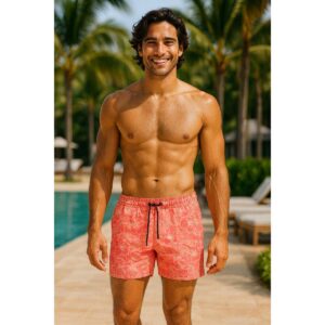 Calzoneta Coastal Revolution SS con boxer coral con flores blancas hombre