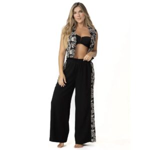 Chaleco Garotas negro bordado