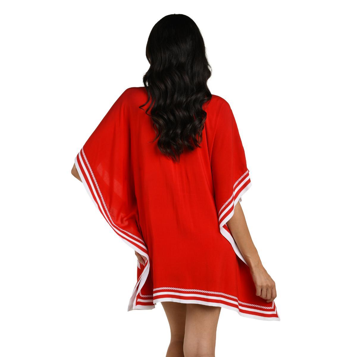 Kaftan LB corto Mariner Blooms ruby rojo - Imagen 2