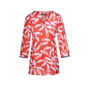 Vestido KikiSol M/L corto rojo con sandalias