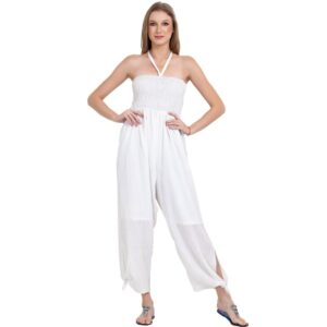 Jumper India Boutique smocked top blanco mujer