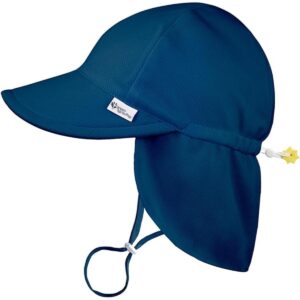 Set de pañal de agua y sombrero azul Green Sprouts Navy Fish Geo