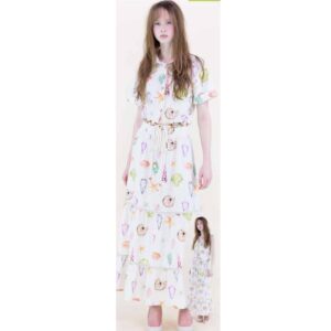 Falda larga Original USA beige con conchas color