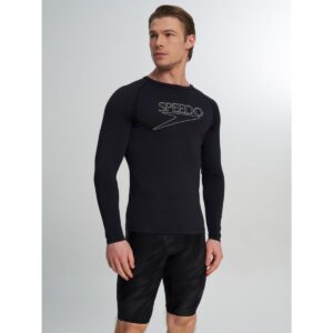 Rashguard Speedo M/L Endurance+ Logo hombre negro