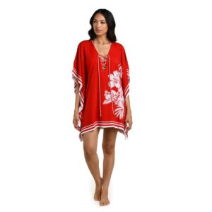 Kaftan LB corto Mariner Blooms ruby rojo