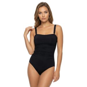 Calzoneta Garotas negra drapeada strapless