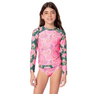 Set de Rashguard Maaji niña SP26 Blush Floral Odyssey