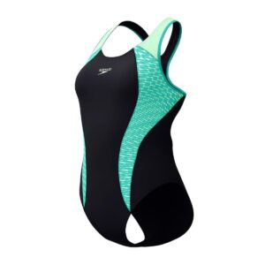 Calzoneta Speedo Endurance+Max Placement Laneback mujer negro/turquesa