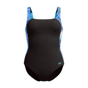 Calzoneta Speedo Shaping LunaLustre mujer negro/lineas moradas