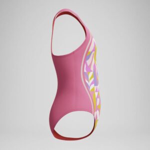 Calzoneta Speedo Printed Sport Splice niña figuras geometricas rosado