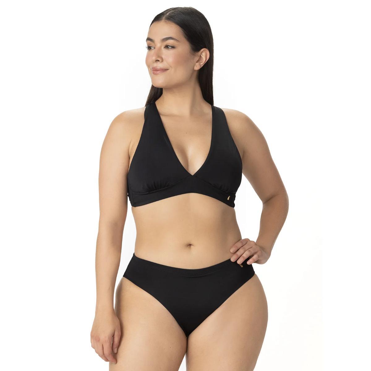 Top Garotas Acuafit triangulo negro