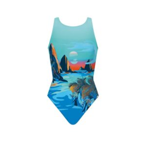 Calzoneta Sunflair 72044 celeste paisaje cuello alto