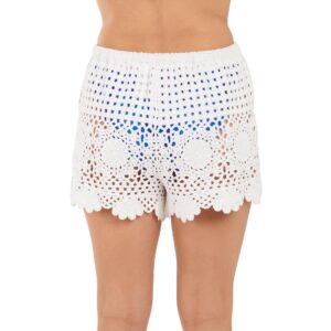 Short Citrus crochet blanco mujer